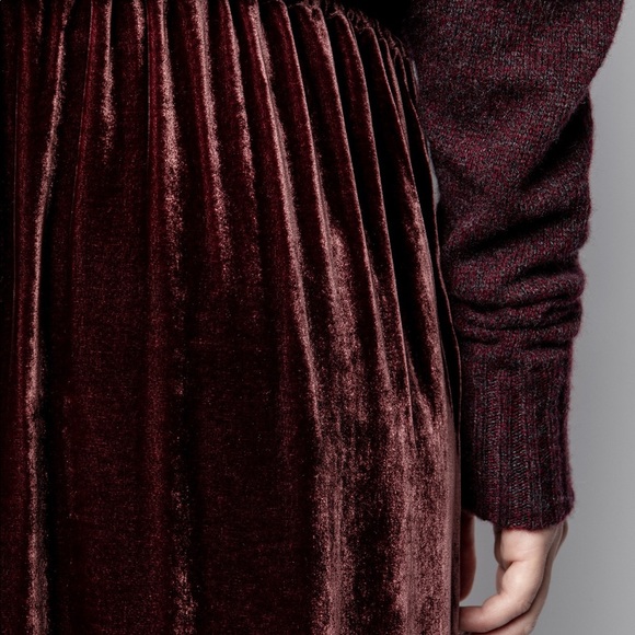 ❌SOLD❌NWT ZADIG & VOLTAIRE Silk Velvet Jillian Skirt - Picture 10 of 15